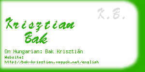 krisztian bak business card